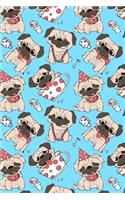 Journal Notebook Funny Pugs Pattern 9: 110 Page Lined and Numbered Journal With Index Pages In Portable 6 x 9 Size, Perfect For Writing, Taking Notes, List Making, Journaling and Doodling(29 Noteworthy Series Lined)
