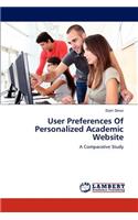 User Preferences of Personalized Academic Website