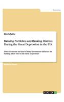 Banking Portfolios and Banking Distress During the Great Depression in the U.S.