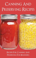 Canning And Preserving Recipes