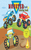 Monster Truck Coloring Book For Kids Ages 3-5
