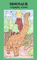 Dinosaur Coloring Scenes: Dinosaur Coloring Book for Kids Ages 4-8