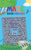 Maze Book For Kids Ages 3-6: Awosome Mazes Activity Book, Fun and Challenging Brain Games for Kids