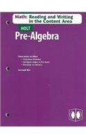 Holt Algebra 2: Math: Reading and Writing in the Content Area with Answer Key