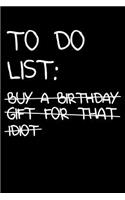 Birthday To Do List