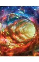 Outer Space Composition Notebook Wormhole, Graph Paper