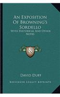 Exposition of Browning's Sordello