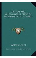 Critical and Miscellaneous Essays of Sir Walter Scott V1 (1841): (English)