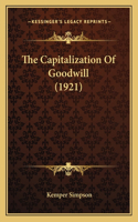 Capitalization Of Goodwill (1921)