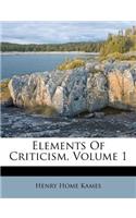 Elements of Criticism, Volume 1
