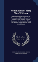 Nomination of Mary Ellen Withrow: Hearing Before the Committee on Finance, United States Senate, One Hundred Third Congress, Second Session, on the Nomination of Mary Ellen Withrow, 