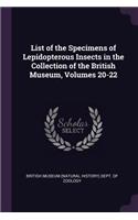 List of the Specimens of Lepidopterous Insects in the Collection of the British Museum, Volumes 20-22