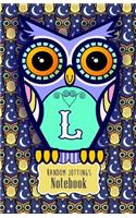 Random Jottings Notebook: Adorable Owl Monograms: Initial Letter L(Russ Billington Notebooks)