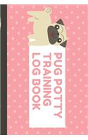 Pug Potty Training Log Book: Housebreaking Puppy Notebook - Adult Dog Trainer - House Training Gift - Grass - Pads - Older Dogs - Schedule - Bell