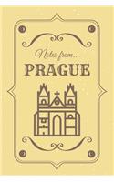 Notes from Prague: Blank Lined Vintage Themed Journal