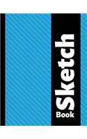 Sketch Book: Blank Art and Drawing Paper Composition Notebook - Large, 8.5x11 inches - Sky Blue Stripes