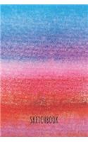 Sketchbook: A5 Skizzenbuch Blanko 120 Seiten Soft Cover - Skizzenblock - Malbuch - Zeichenheft - Aquarell Blau Rot Farben 6x9