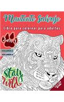 Mantente salvaje - 2 en 1 - edición nocturna: Libro para colorear para adultos (Mandalas) - 2 libros en 1: Volumen 3 + Volumen 4 - Antiestrés - 54 dibujos para colorear