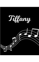 Tiffany: Sheet Music Note Manuscript Notebook Paper - Personalized Custom First Name Initial T - Musician Composer Instrument Composition Book - 12 Staves a 