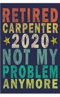 Retired Carpenter 2020 Not My Problem Anymore: Funny Vintage Carpenter Woodworking Gift Journal