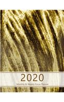 2020 Monthly & Weekly Focus Planner: Large. Monthly overview and Weekly layout with focus, tasks, to-dos and notes sections. Accomplish your goals. Monday start week. 8.5"x 11.0" (Lette