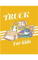 Truck for kids: A funny car activity book for kids ages 4-8 -(A-Z ) Handwriting & Number Tracing & The maze game & Coloring page (Book1)