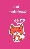 cat notebook: Wide Ruled Composition Notebook Journal Paperback
