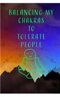 Balancing My Chakras Notebook - Blank Lined Paper: Chakra Notebook - Cream Paper - Fine Lines