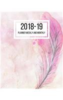 2018-19 Planner Weekly and Monthly: July 2018 to June 2019 Planner - 8 x 10 Inches - Paperback(85 Academic Planner)
