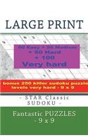 Large Print - Star Classic Sudoku - Fantastic Puzzles - 9 X 9