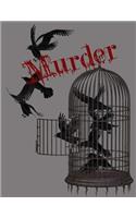 Murder of Crows College Ruled Notebook