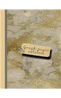 Graph Paper Notebook: Large Sparkle Glitter School or Academic Graph Notebook for Girls and Women - Gold on Gold Marble