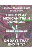 Mexican Train Dominoes Score Book