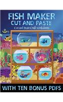 Cut and Paste Craft Worksheets (Fish Maker): Create your own fish by cutting and pasting the contents of this book. This book is designed to improve hand-eye coordination, develop fine and gros(50 Cut and Paste Craft Worksheets)