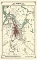 Alnwick 1861 Coloured Heritage Cartography Victorian Town Ma