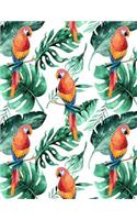 My Big Fat Journal Notebook For Bird Lovers Tropical Parrots Pattern 5: 300 Plus Pages, Jumbo Sized Plain, Blank Unlined Journal Notebook For Journaling, Writing, Planning and Doodling In Large 8.5 by 11 Size.(5 Whopper Plain Journal)
