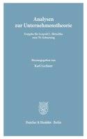 Analysen Zur Unternehmenstheorie