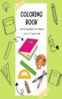 Coloring Book With Words To Trace