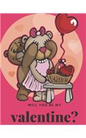 Children Teddy Bear Valentine Notebook