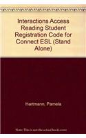 Interactions Access Reading Student Registration Code for Connect ESL (Stand Alone)