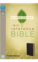 NIV, Reference Bible, Giant Print, Imitation Leather, Black, Indexed