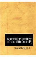 Character Writings of the 17th Century