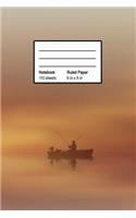 Notebook Ruled Paper: Lustiges Angler Notizbuch Fischer Fang Log Buch Reisetagebuch für den Angelurlaub I Angelausflug Memo Abenteuer Tagebuch Angelverein Notizen Natur B