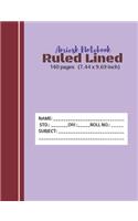 Amiesk Notebook - Ruled Lined Notebook - 140 pages (7.44 x 9.69 inch)