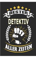 Bester Detektiv aller Zeiten: Notizbuch, Notizblock, Geschenk Buch mit 110 linierten Seiten