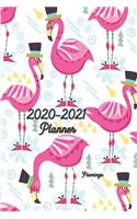 2020-2021 Planner Flamingo: 6x9 Pocket / Medium Size 24-Month Monthly Planner and Calendar with Holidays, Monthly Calendar Planner, Agenda Planner and Schedule Organizer