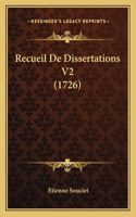 Recueil De Dissertations V2 (1726)