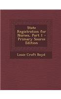 State Registration for Nurses, Part 1
