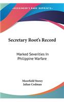 Secretary Root's Record