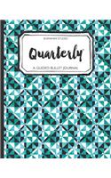 Quarterly Guided Bullet Journal Teal Geo